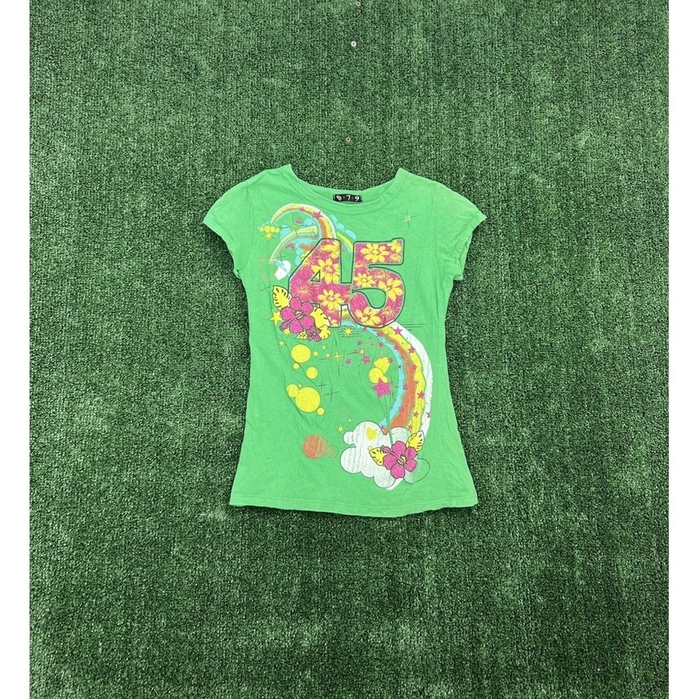 VTG 45 Floral T-Shirt S Cottagecore Festival Boho Y2K Gorpcore